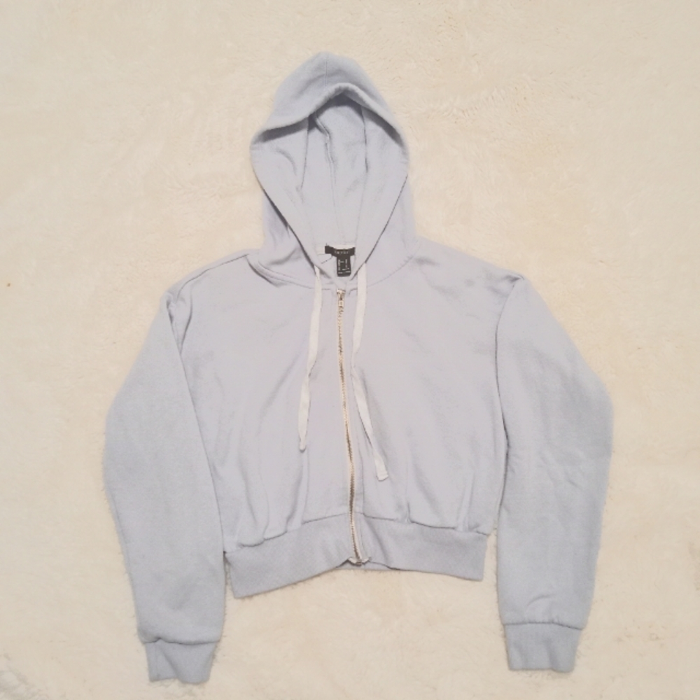 Light Blue cropped Hoodie